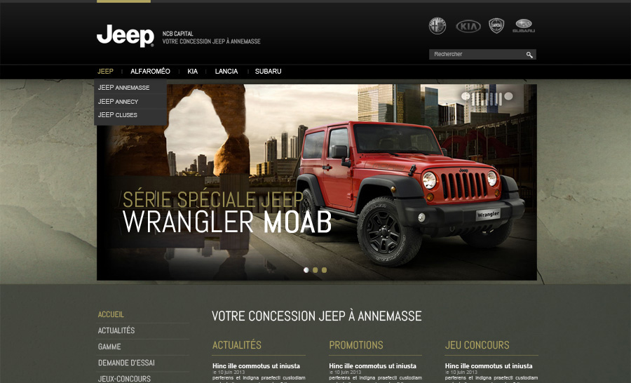 webdesign site web Jeep